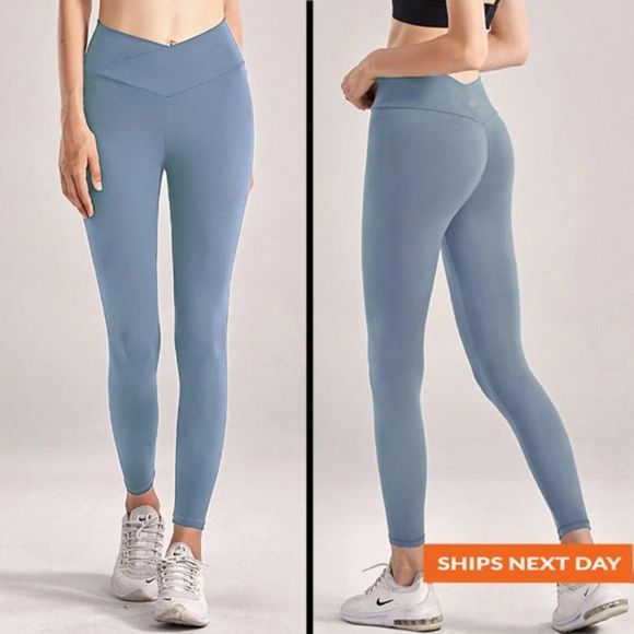 High-Rise Crossover Waist - Four-Way Stretch Legging - Buttery Soft - Ultra Soft - Picture 1 of 4